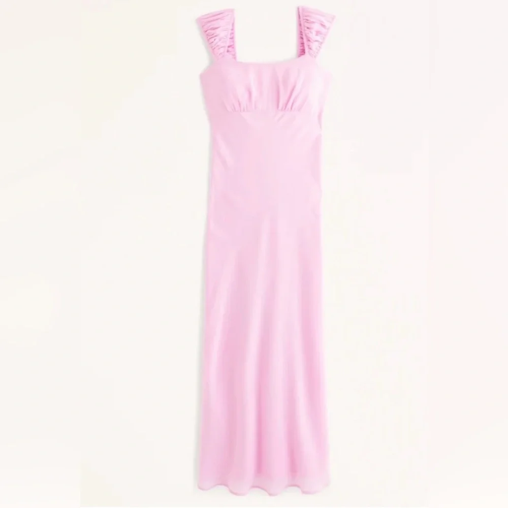 Women’s Abercrombie and Fitch pastel pink maxi dress size xs - Picture 1 of 10